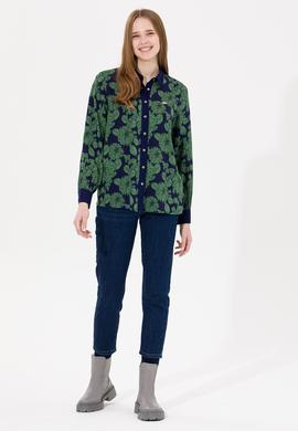 Kadın Koyu Mavi Jean Pantolon - 50255539010