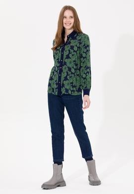 Kadın Koyu Mavi Jean Pantolon - 50255539010