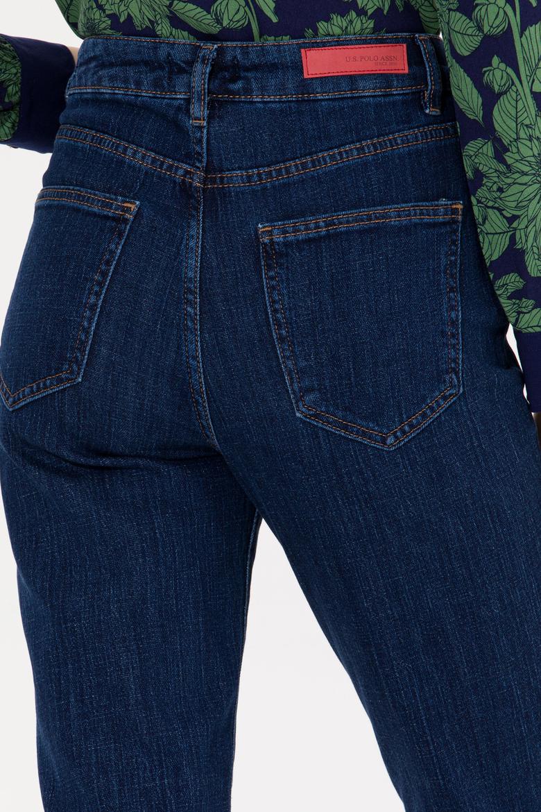 Kadın Koyu Mavi Jean Pantolon - 50255539010