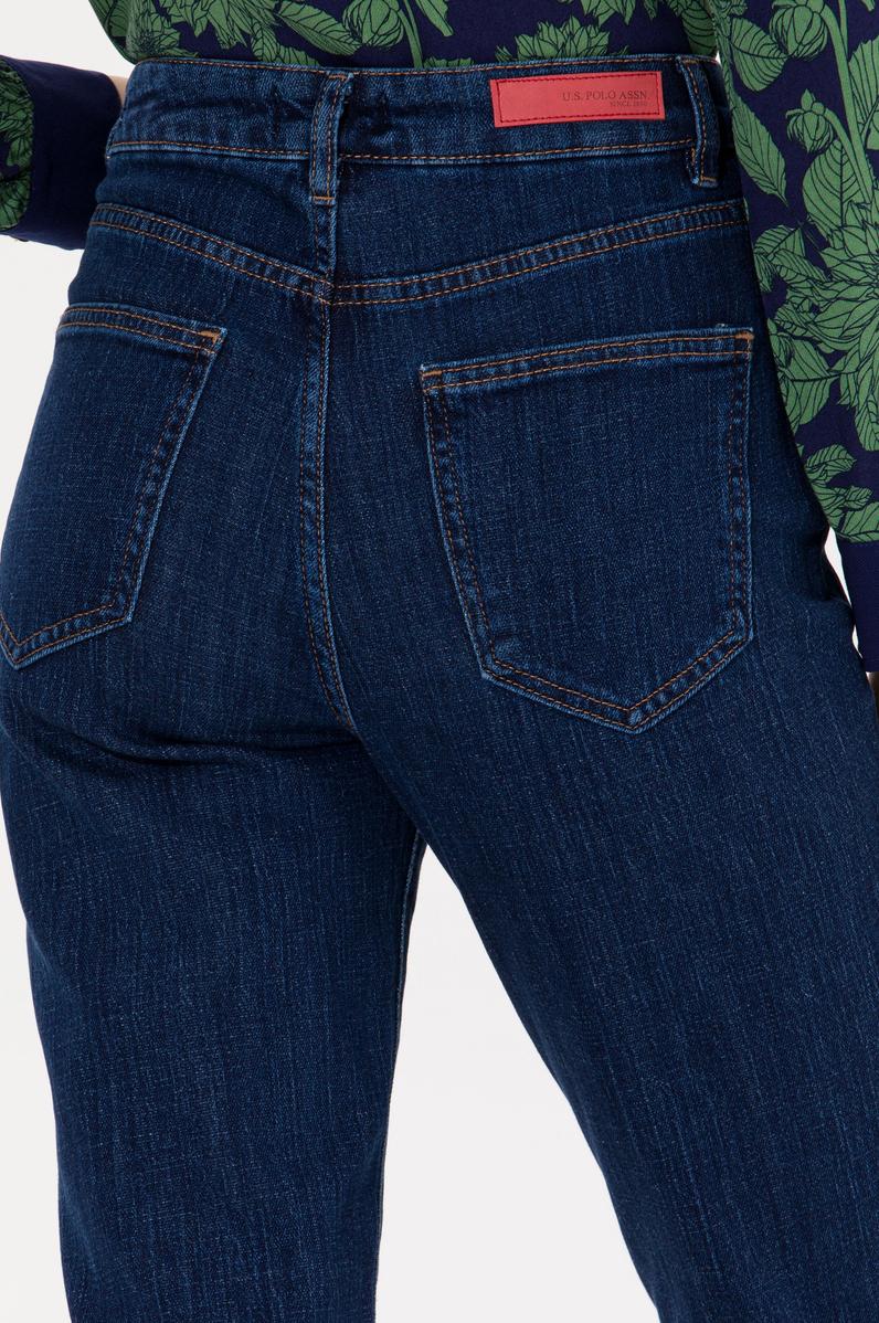 Kadın Koyu Mavi Jean Pantolon