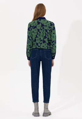 Kadın Koyu Mavi Jean Pantolon - 50255539010