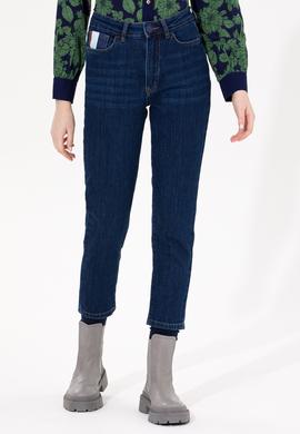 Kadın Koyu Mavi Jean Pantolon - 50255539010