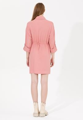 Kadın Pudra Dokuma Elbise - 50253678036