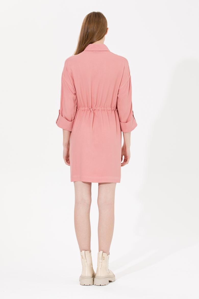 Kadın Pudra Dokuma Elbise - 50253678036