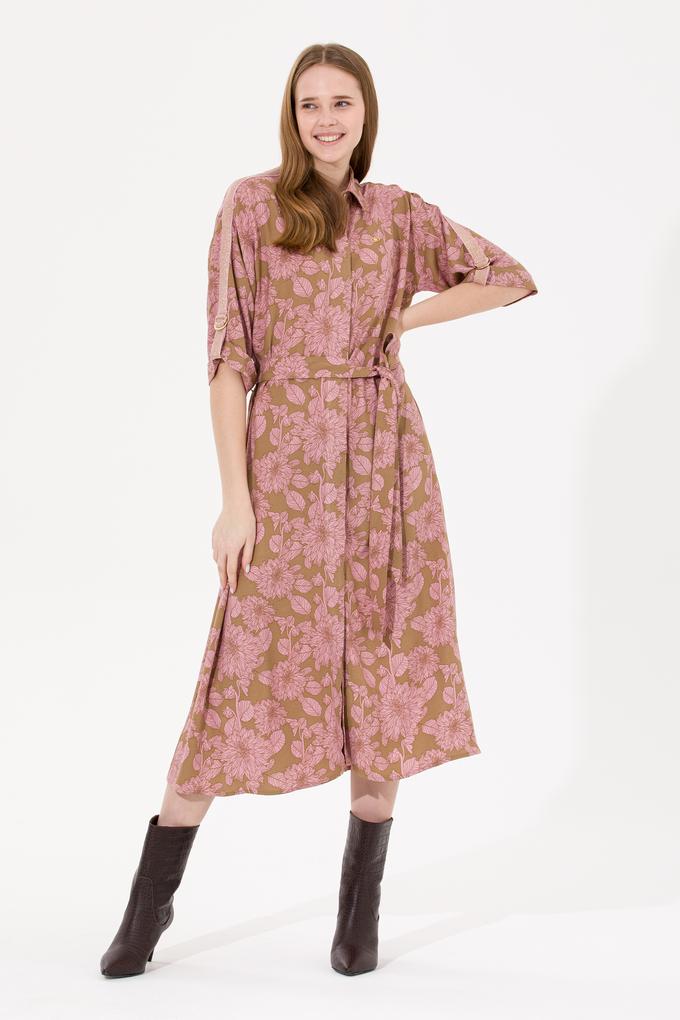 Kadın Camel Dokuma Elbise