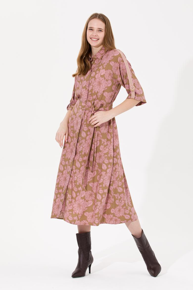 Kadın Camel Dokuma Elbise - 50254776002