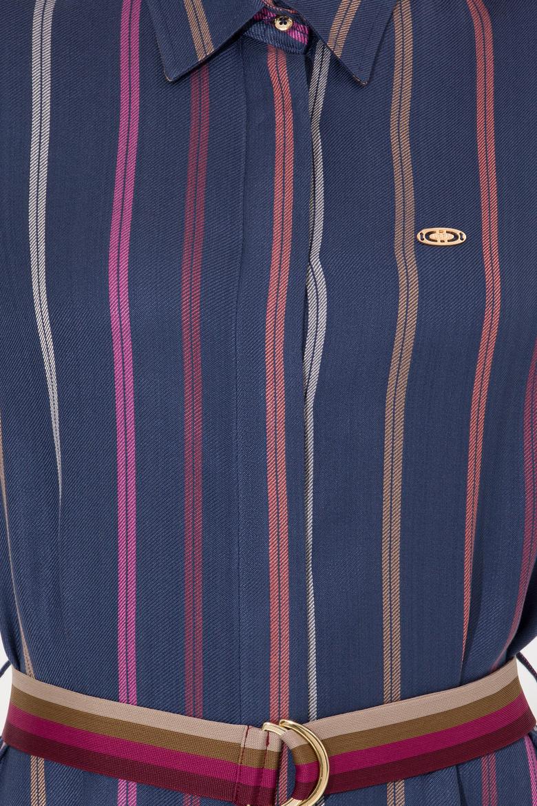 Kadın Lacivert Dokuma Elbise - 50256635011