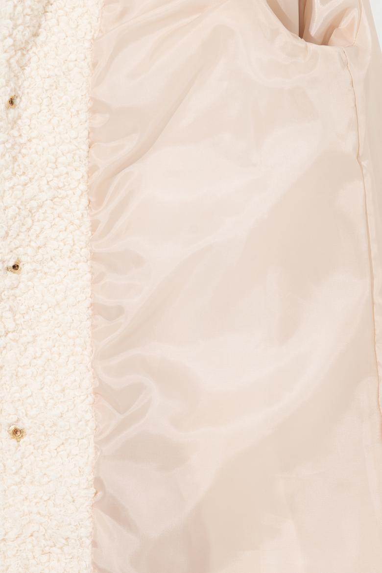 Kadın Ekru Deri Ceket - 50259013007