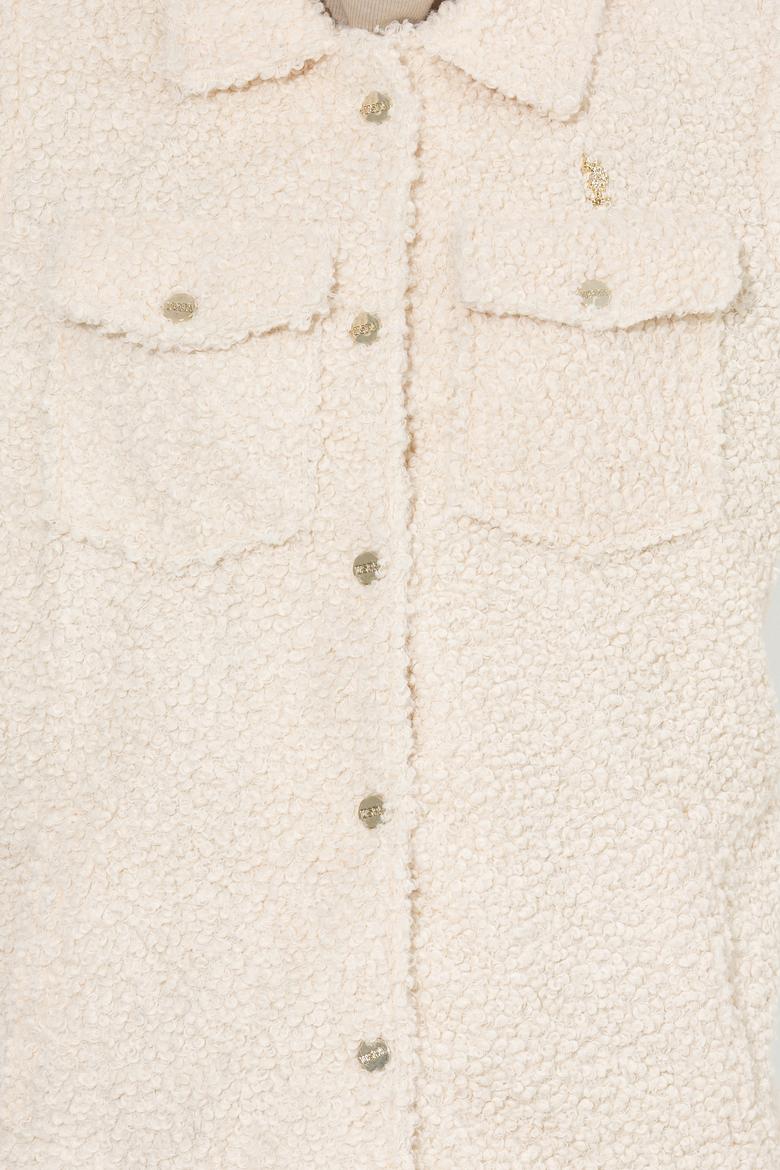 Kadın Ekru Deri Ceket - 50259013007