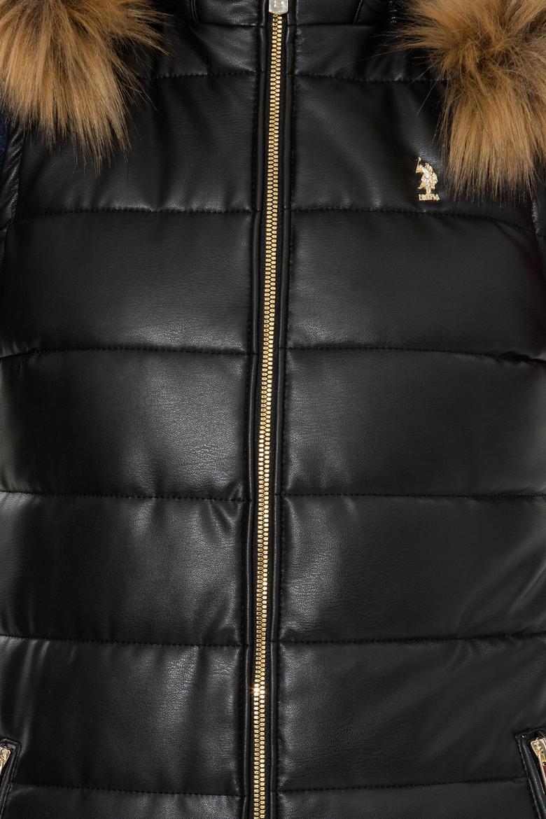 Kadın Siyah Deri Ceket - 50260468001