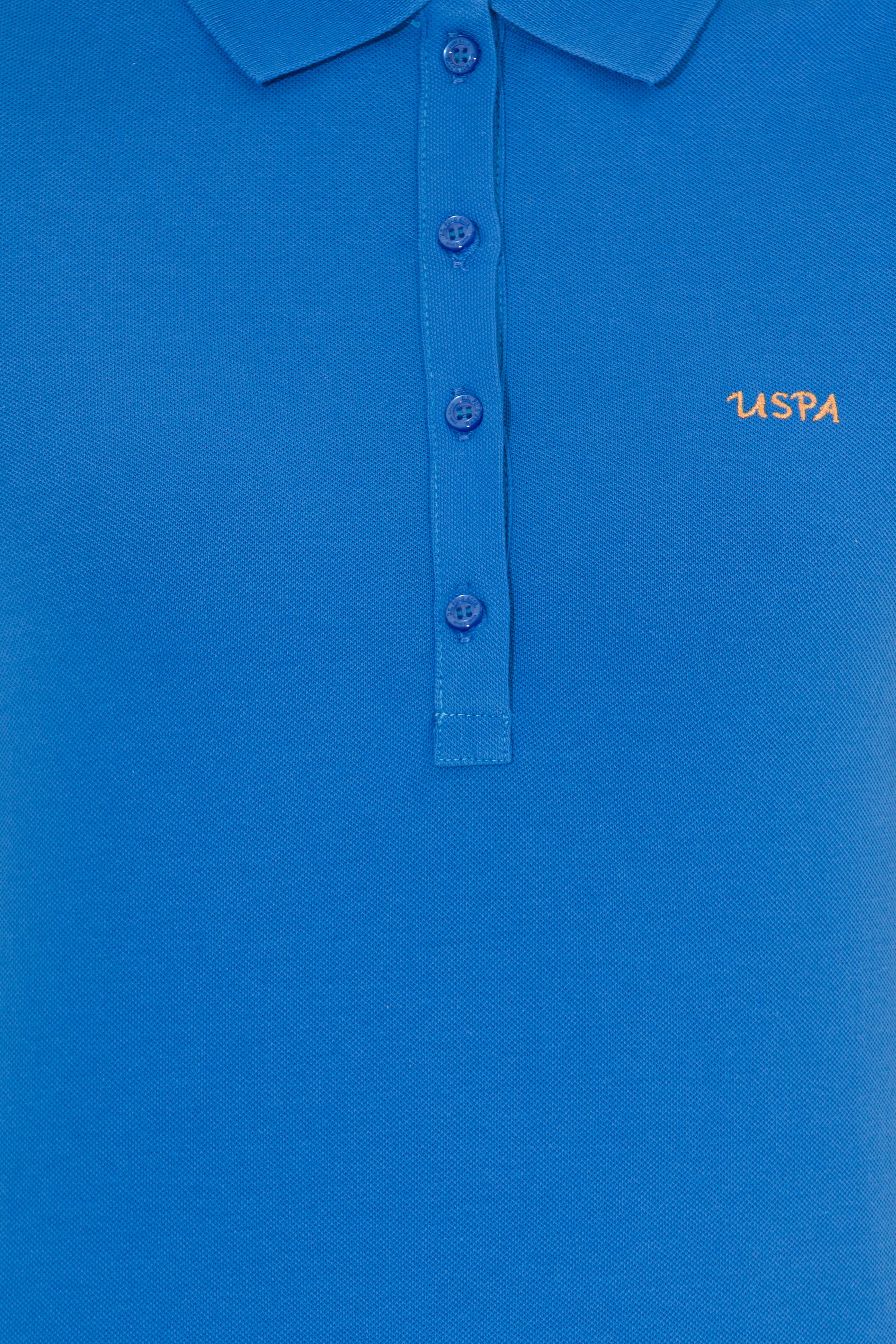 Kadın Saks Basic Polo Yaka Tişört - Image 6