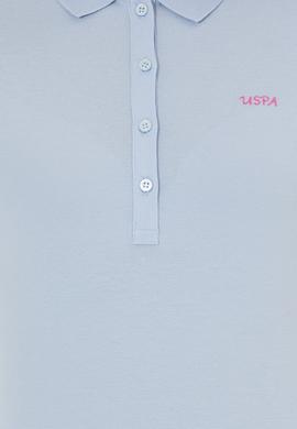 Kadın Açık Mavi Basic Polo Yaka Tişört - 50266348128