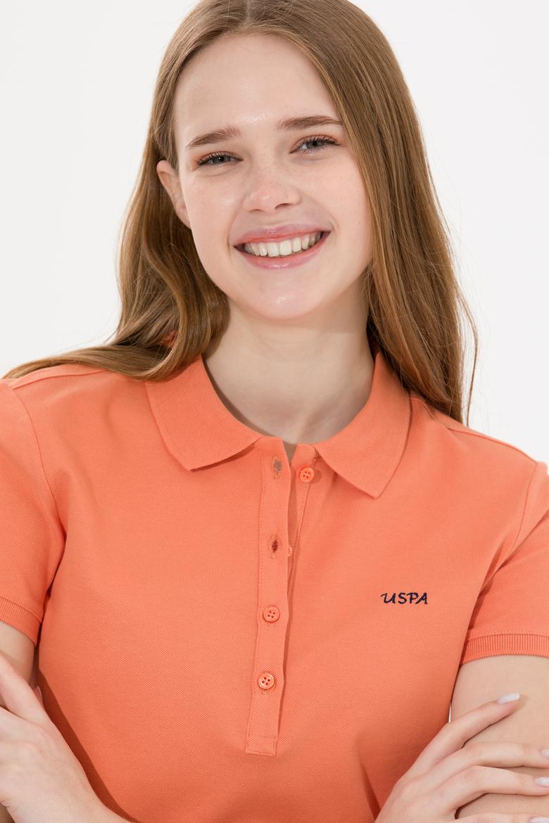 Kadın Kiremit Basic Polo Yaka Tişört - 50266348168