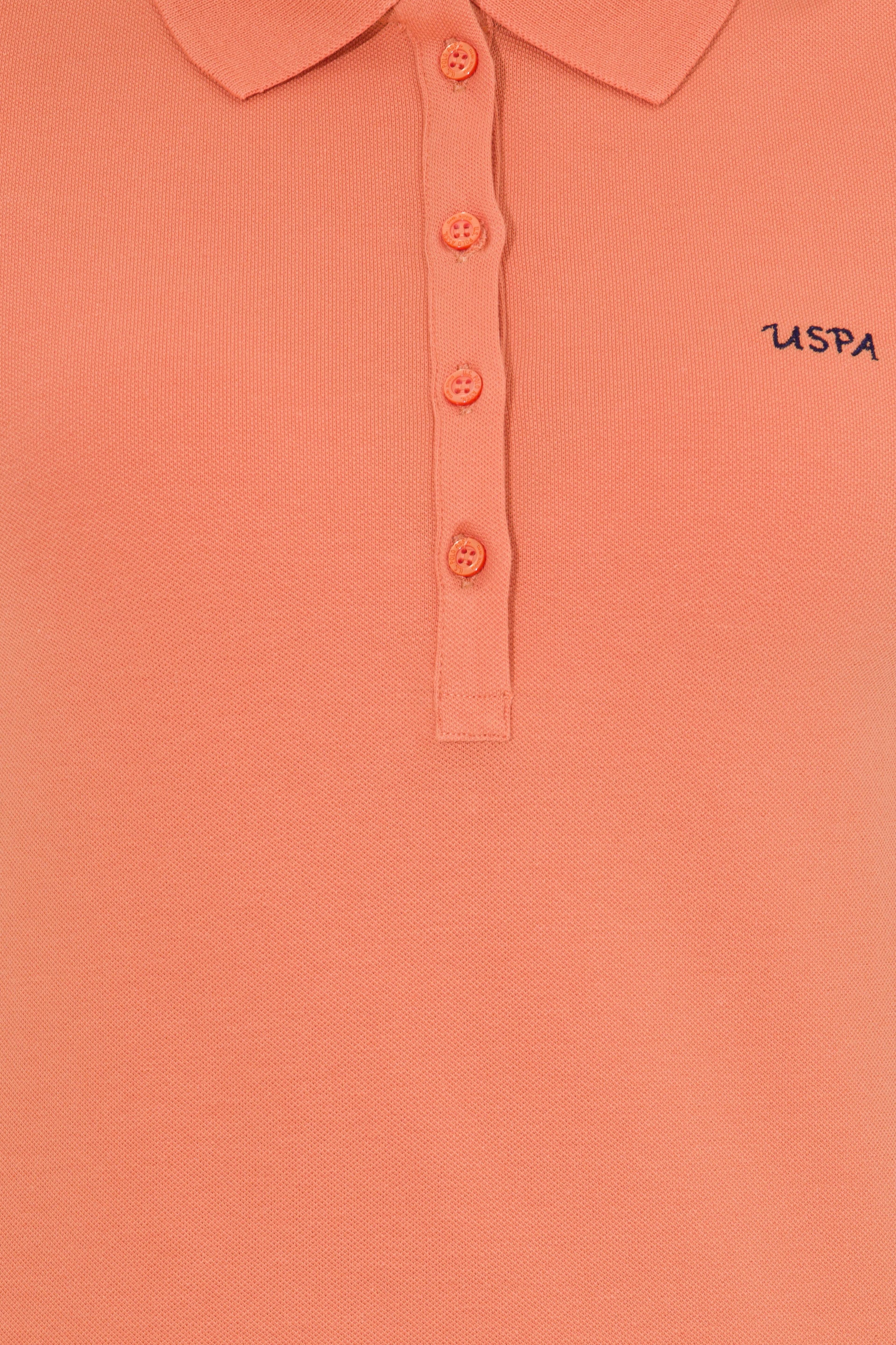 Kadın Kiremit Basic Polo Yaka Tişört - Image 6