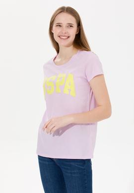 Kadın Manolya Bisiklet Yaka Tişört - 50269557076