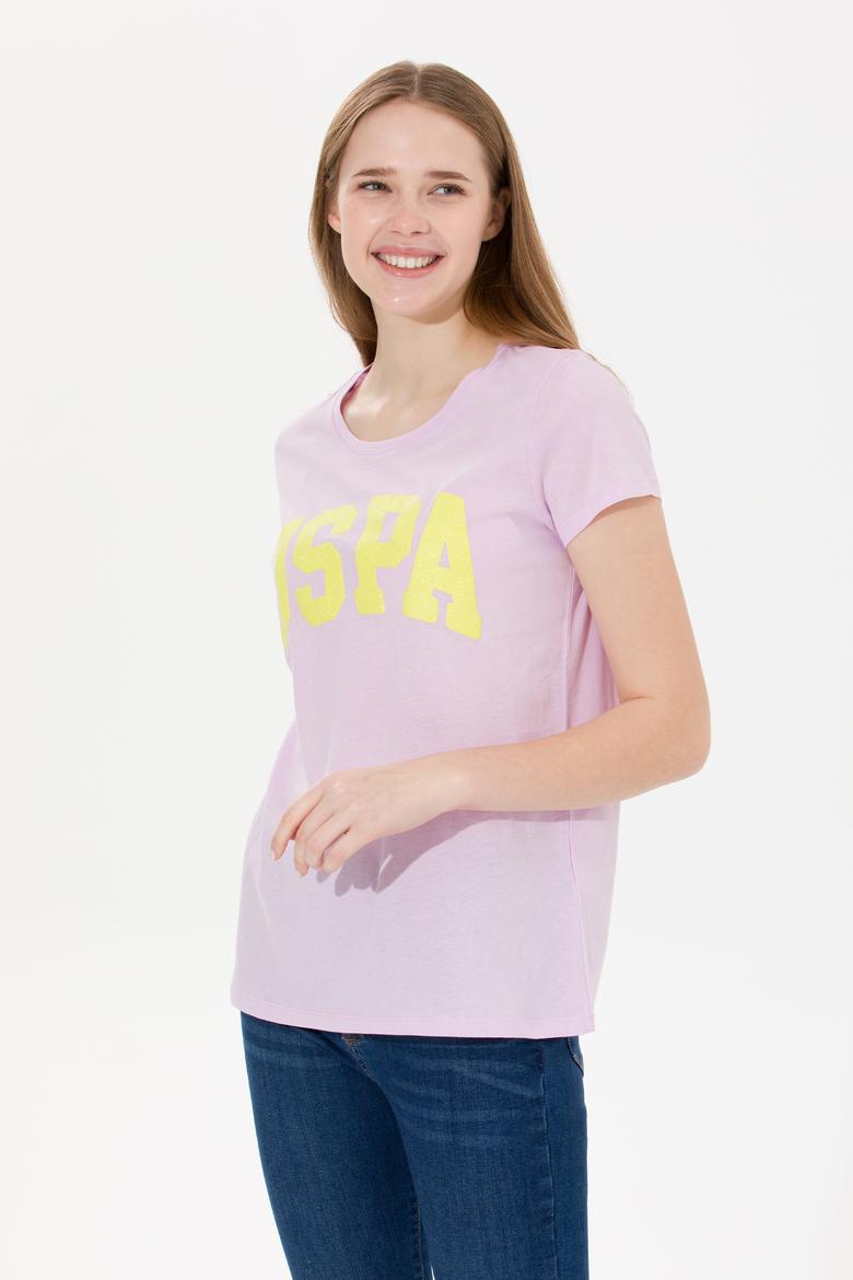 Kadın Manolya Bisiklet Yaka Tişört - 50269557076