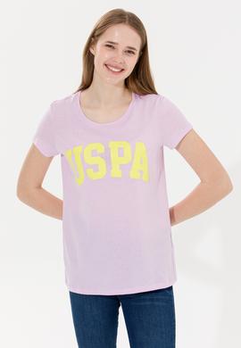 Kadın Manolya Bisiklet Yaka Tişört - 50269557076