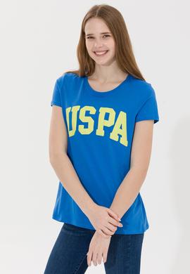 Kadın Saks Bisiklet Yaka Tişört - 50269557095