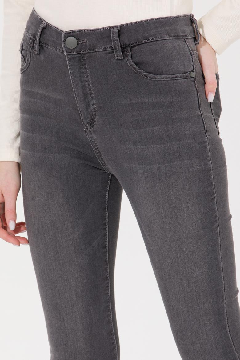 Kadın Gri Toothpick Fit Jean Pantolon - 50254849012