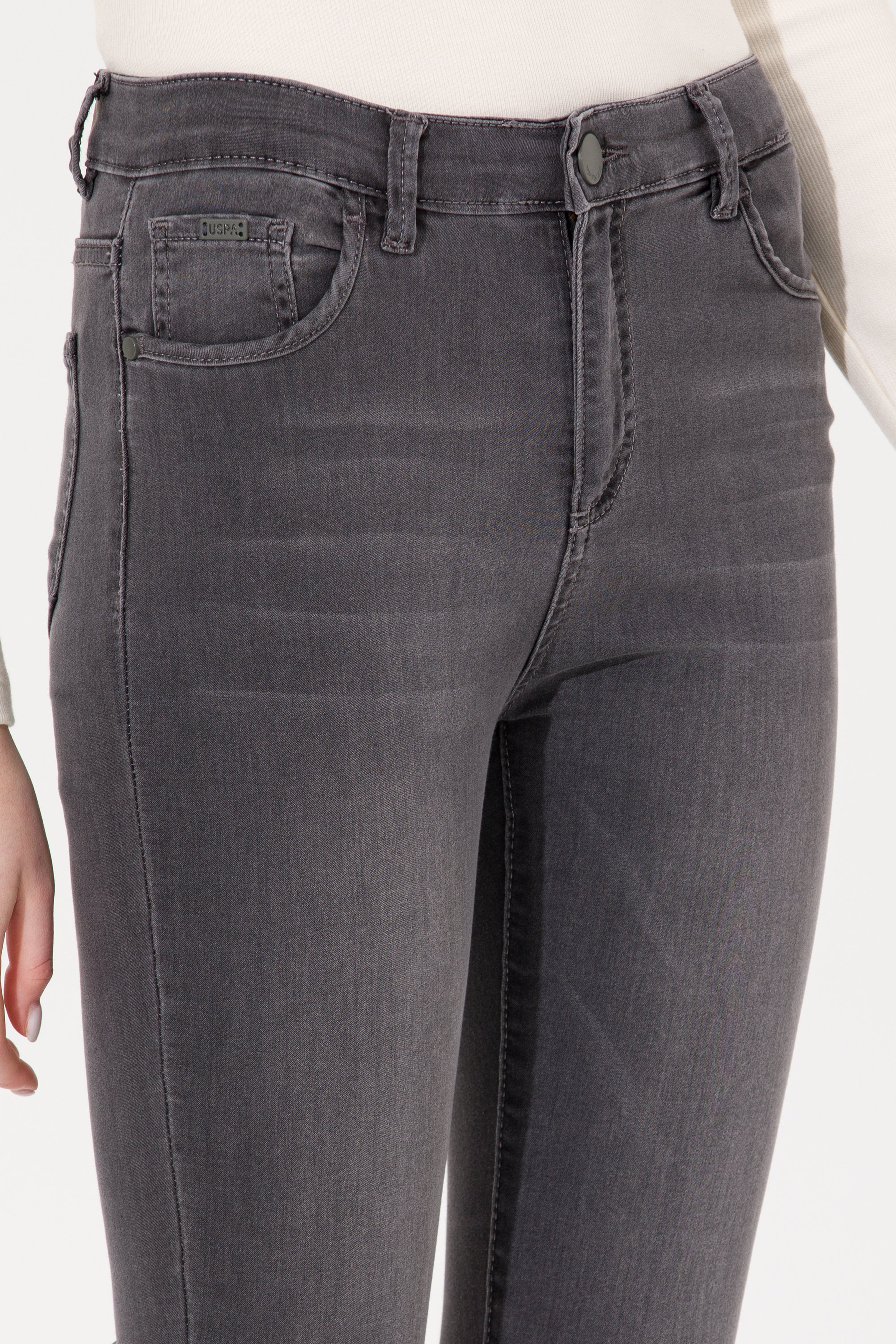 Kadın Gri Toothpick Fit Jean Pantolon