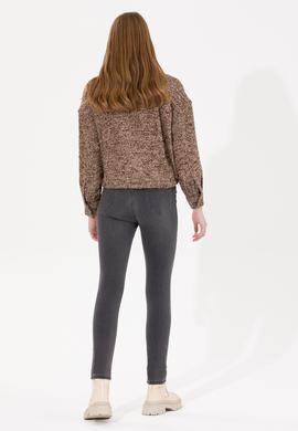 Kadın Gri Toothpick Fit Jean Pantolon - 50254849012