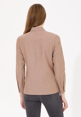 Kadın Camel Uzun Kollu Basic Gömlek - 50261431068