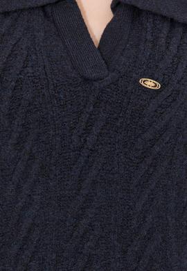 Kadın Lacivert V Yaka Kazak - 50256636008