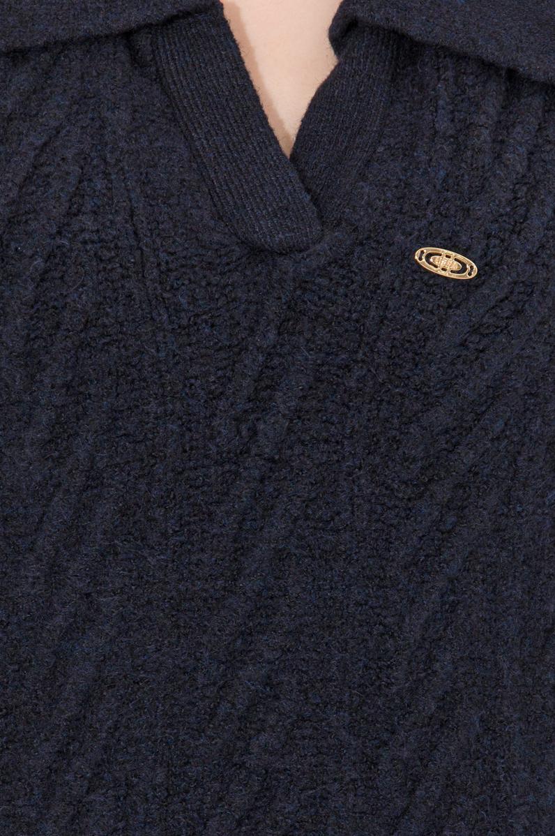 Kadın Lacivert V Yaka Kazak