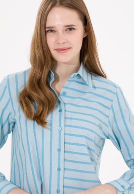 Kadın Mavi Uzun Kollu Gömlek - 50257001010