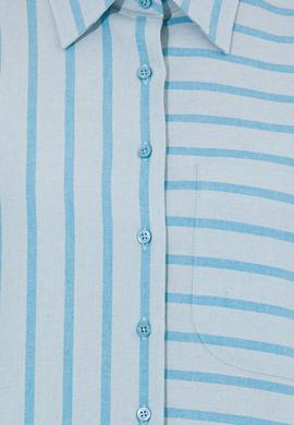 Kadın Mavi Uzun Kollu Gömlek - 50257001010