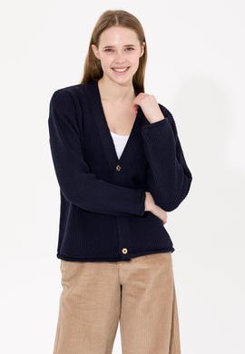 Kadın Lacivert Triko Hırka - 50257809018