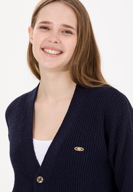 Kadın Lacivert Triko Hırka - 50257809018