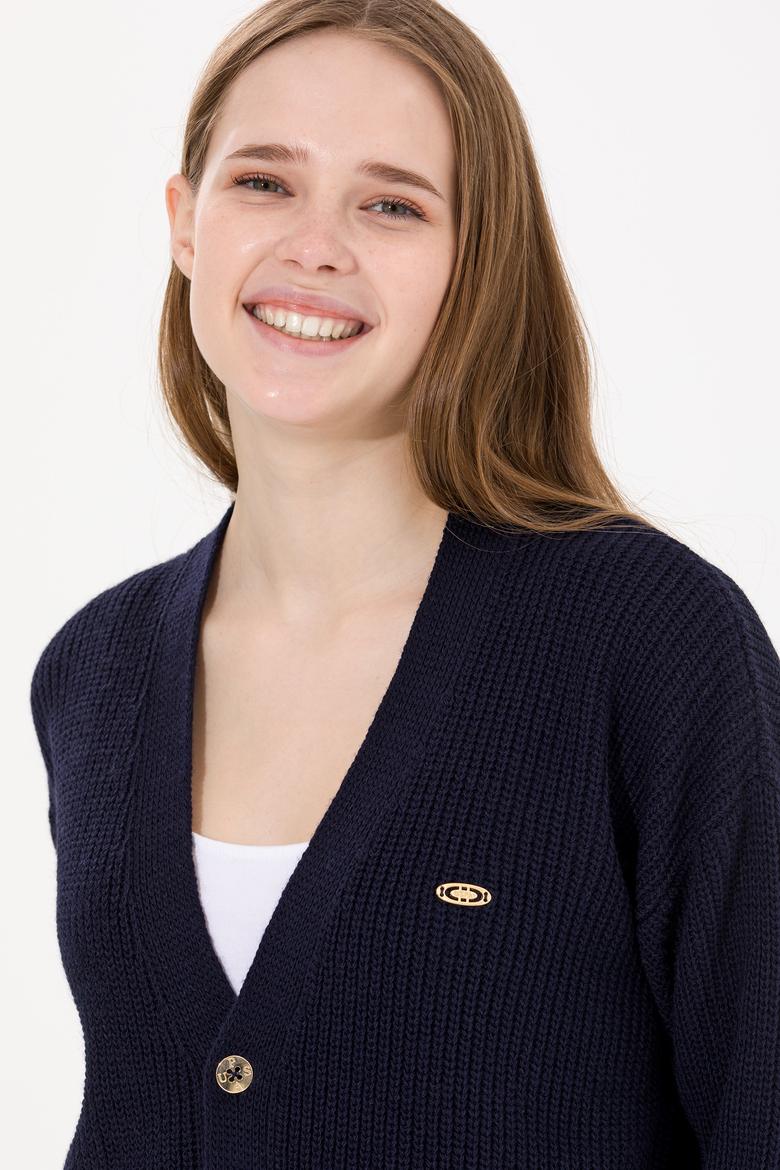 Kadın Lacivert Triko Hırka - 50257809018