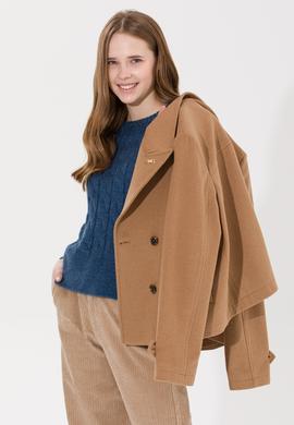 Kadın Mavi Bisiklet Yaka Kazak - 50257802029