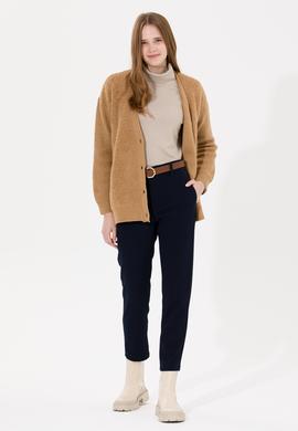 Kadın Camel Melanj Triko Hırka - 50261324011