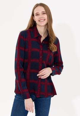 Kadın Lacivert Uzun Kollu Gömlek - 50262278003