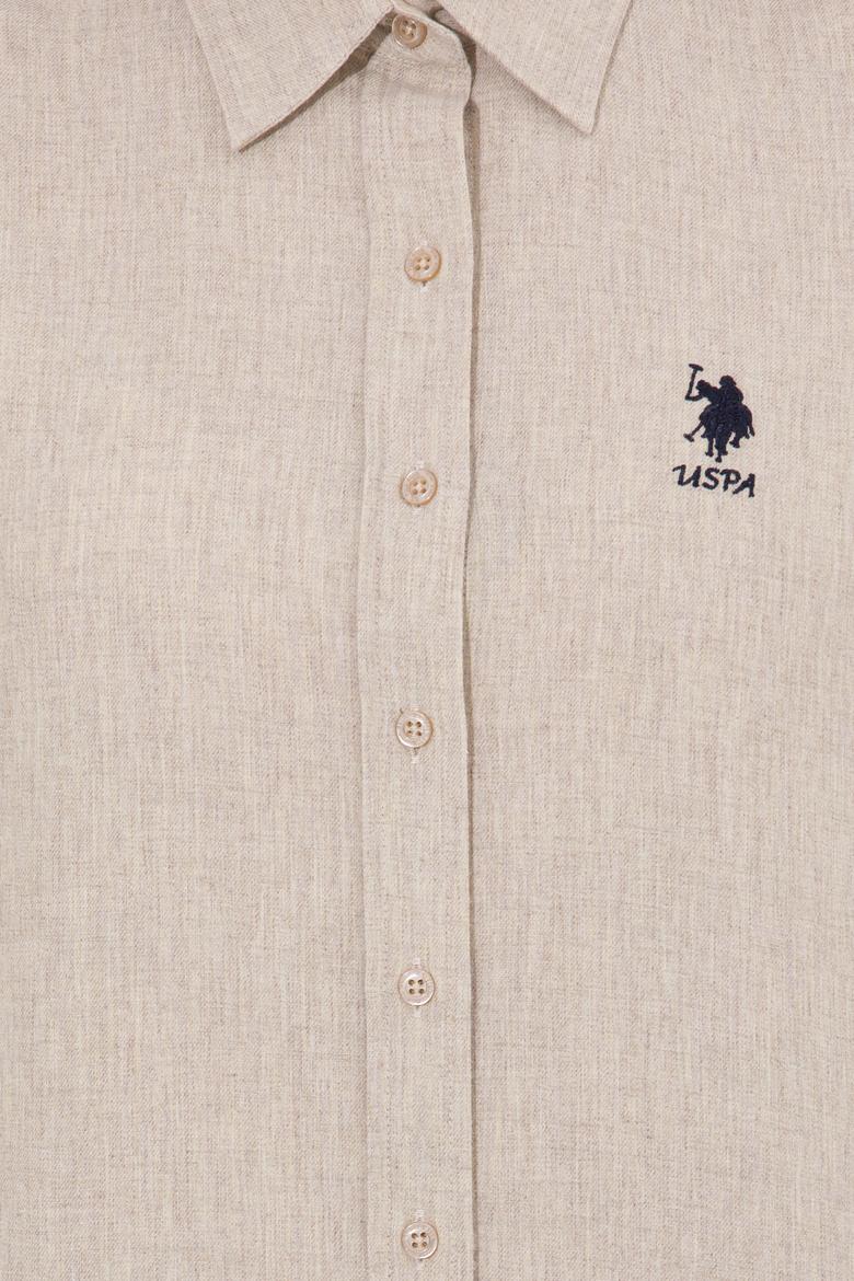 Kadın Bej Uzun Kollu Gömlek - 50262277005