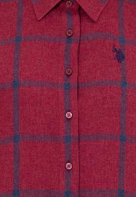 Kadın Bordo Uzun Kollu Oduncu Gömlek - 50262293011