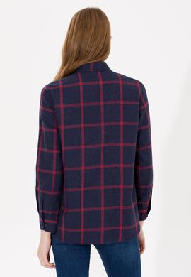 Kadın Lacivert Uzun Kollu Oduncu Gömlek - 50262293019