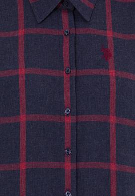 Kadın Lacivert Uzun Kollu Oduncu Gömlek - 50262293019