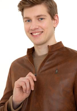 Erkek Taba Deri Ceket - 50255942006