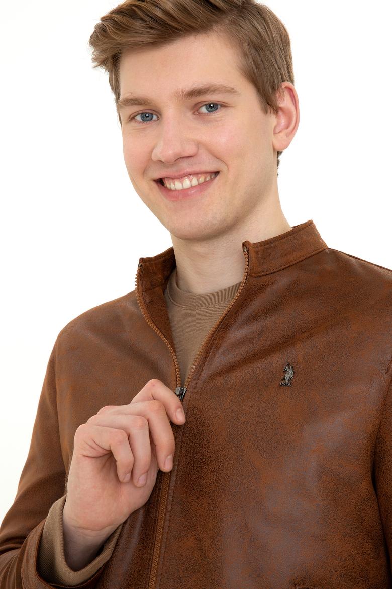 Erkek Taba Deri Ceket - 50255942006