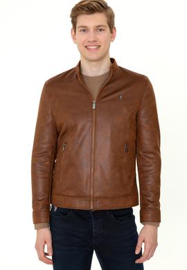 Erkek Taba Deri Ceket - 50255942006