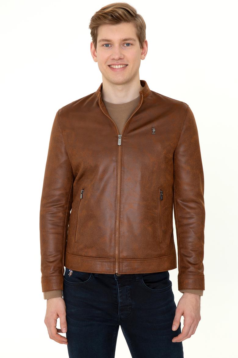 Erkek Taba Deri Ceket