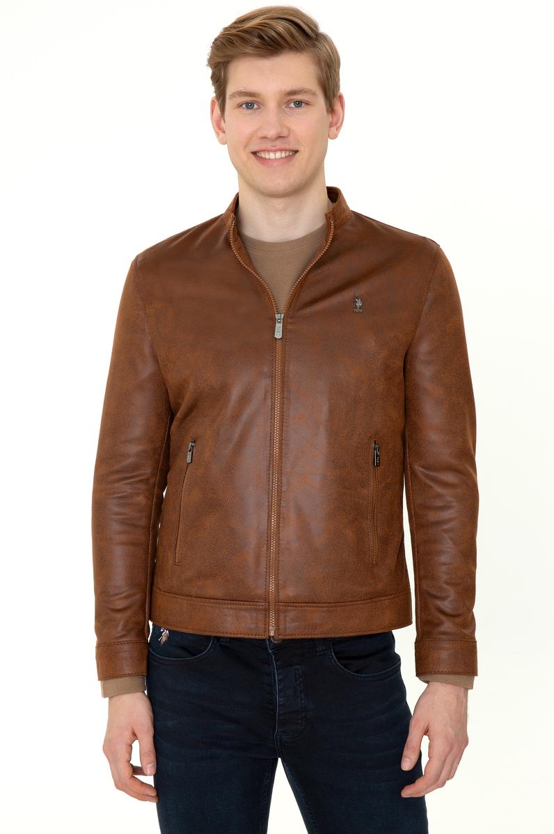 Erkek Taba Deri Ceket