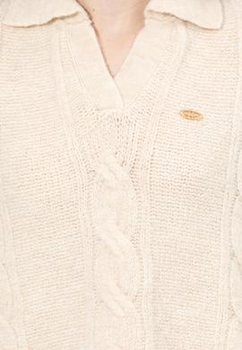 Kadın Krem Mealnj V Yaka Kazak - 50260580024