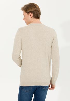 Erkek Taş Melanj Basic Triko Hırka - 50253442069