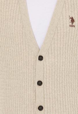 Erkek Taş Melanj Basic Triko Hırka - 50253442069