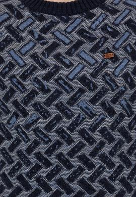 Erkek Lacivert Bisiklet Yaka Triko Kazak - 50253085010