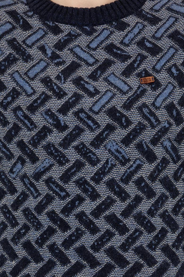 Erkek Lacivert Bisiklet Yaka Triko Kazak - 50253085010